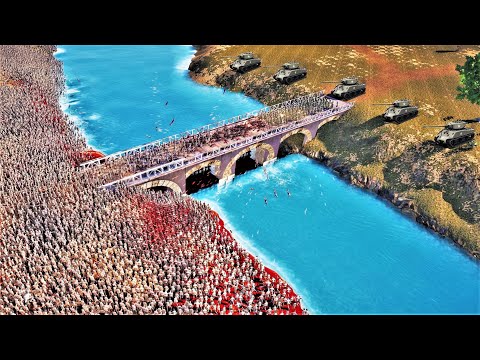 CAN WW2 ARMY STOP ZOMBIES FROM CROSSING THE BRIDGE - UEBS 2 | Ultimate Epic Battle Simulator 2