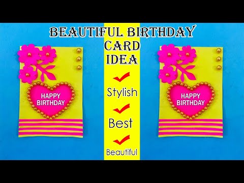 Happy birthday card making idea | DIY Birthday card idea