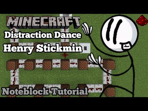 *Easy* Distraction Dance - Henry Stickmin (Minecraft Note block Song and tutorial)