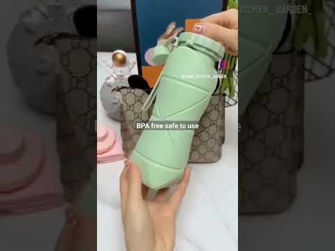 Silicone foldable water bottle, 500 ml