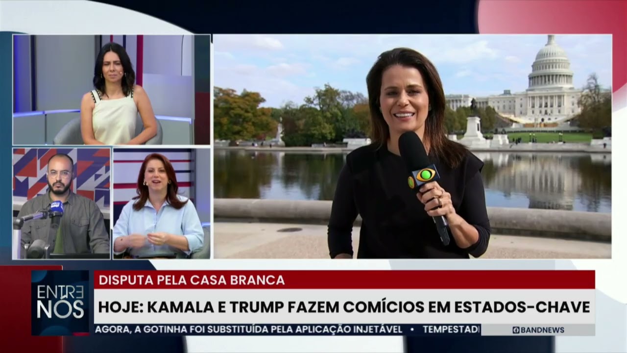 Donald Trump e Kamala Harris fazem comícios em estados-pêndulos dos EUA