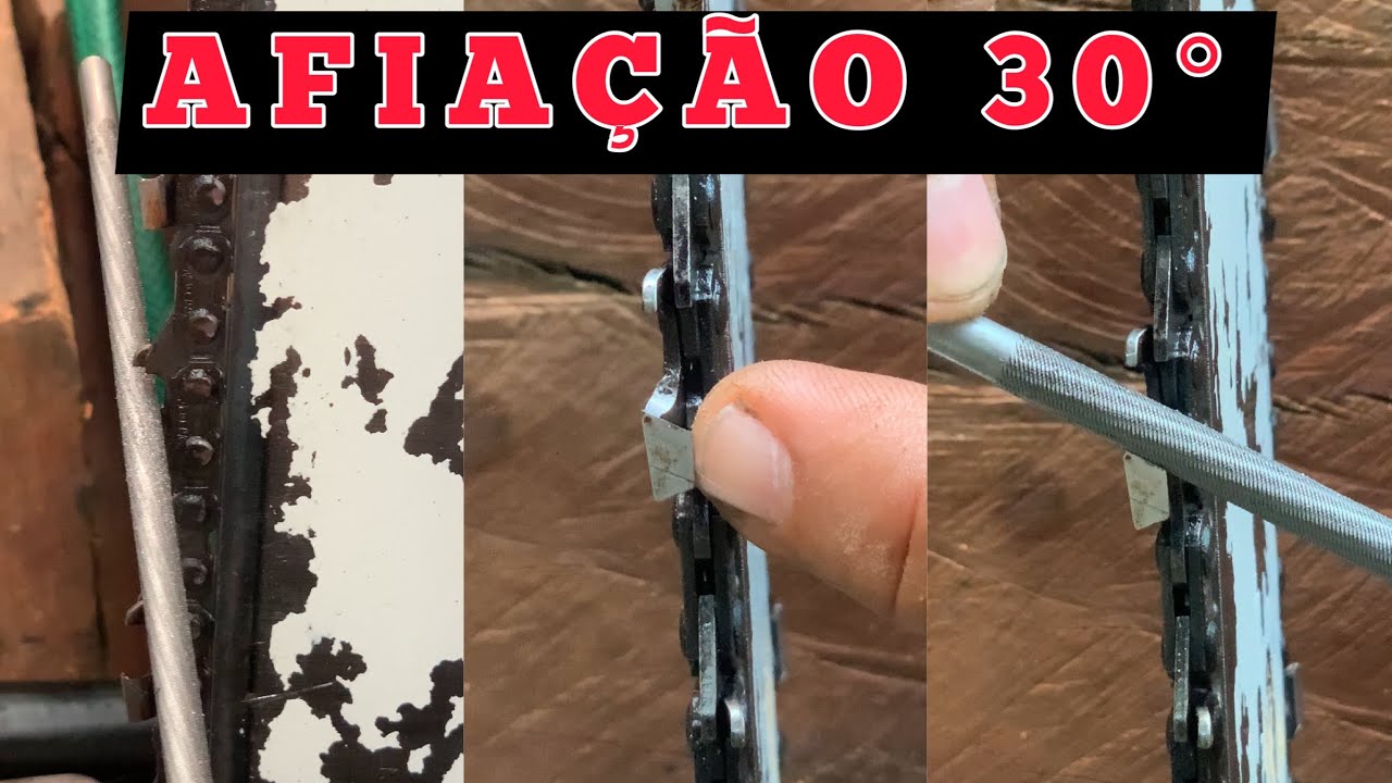 Como Afiar Corrente #motosserra  Afiação 30°