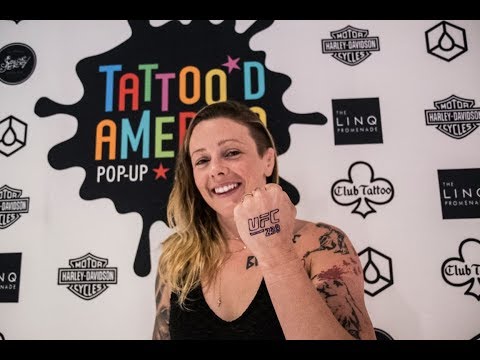 UFC 238: Joanne Calderwood Visits Tattoo'd America Pop-up Attraction