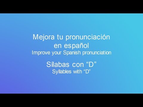 Syllables with "D" (da, de, di, do, du) in Spanish