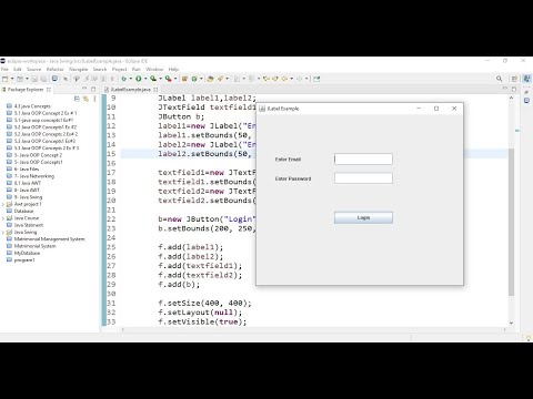Jlabel Example In Java Swing Lecture 74 Learn Programming