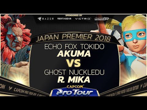 Echo Fox Tokido (Akuma) vs Ghost NuckleDu (R. Mika/Guile) - Japan Premier Top 8 - CPT 2018