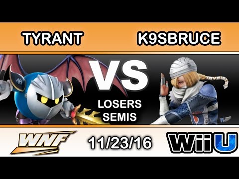 WNF 4.4 - NME | Tyrant (Meta Knight) Vs. K9sbruce (Sheik) Losers Semis - Smash Wii U