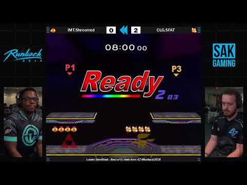 Runback 2018 Top 48 Losers Semis - IMT|Shroomed (Sheik) vs CLG|SFAT (Fox)