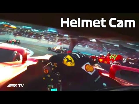 AMAZING View of the Abu Dhabi Race Start from Charles Leclerc's Helmet Camera