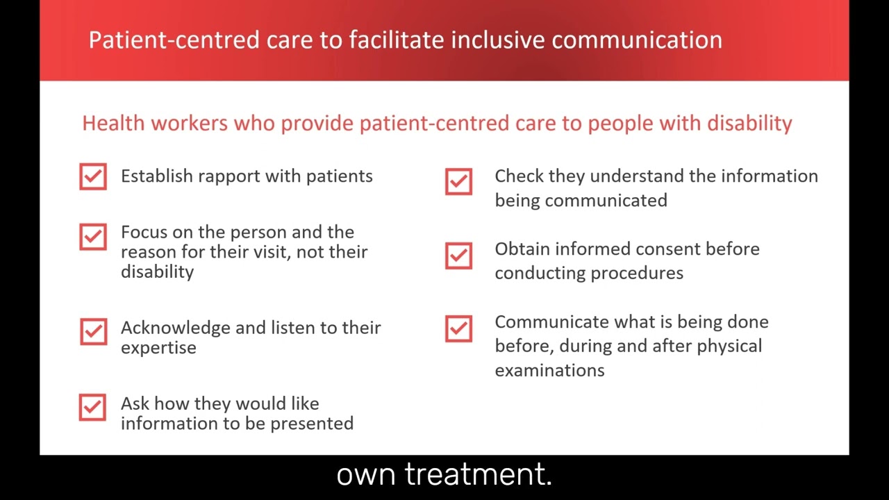 Module 4 Video 2: Strategies and good practices in disability inclusive communication in health care