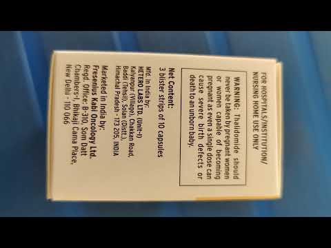 Thalidomide thalix 100 capsules, fresenius kabi, 10's