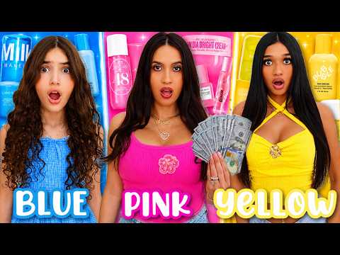 NO BUDGET SHOPPING IN 1 COLOR!🩵💗💛