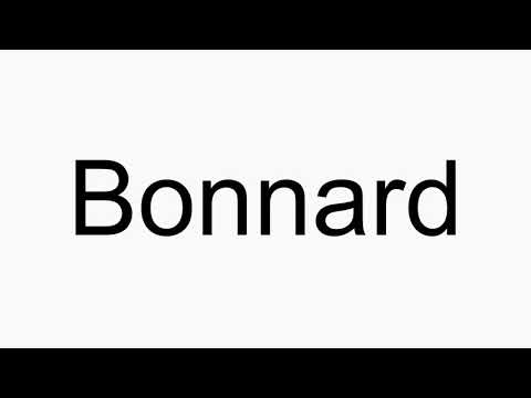 How to pronounce Bonnard