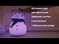 Нічник Infinity Snowman Red Cap led night light 6