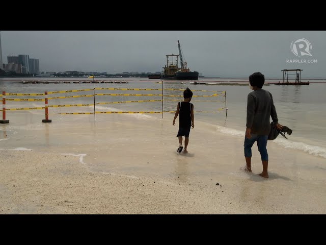 IN PHOTOS: Artificial white sand beach on Manila Bay opens