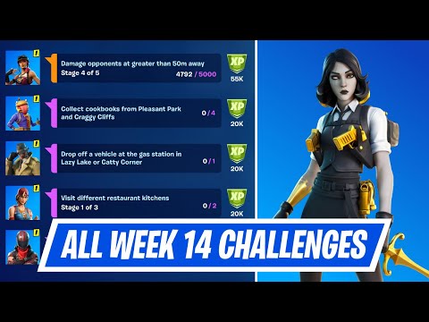 [Double XP Week] All Week 14 Epic & Legendary Quest Challenges Guides in Fortnite Chapter 2 Season 5
