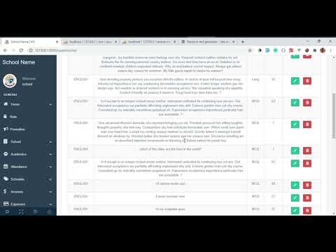 Laravel School Management System || MODULE || Exam Question Paper Generator || With All Subjects