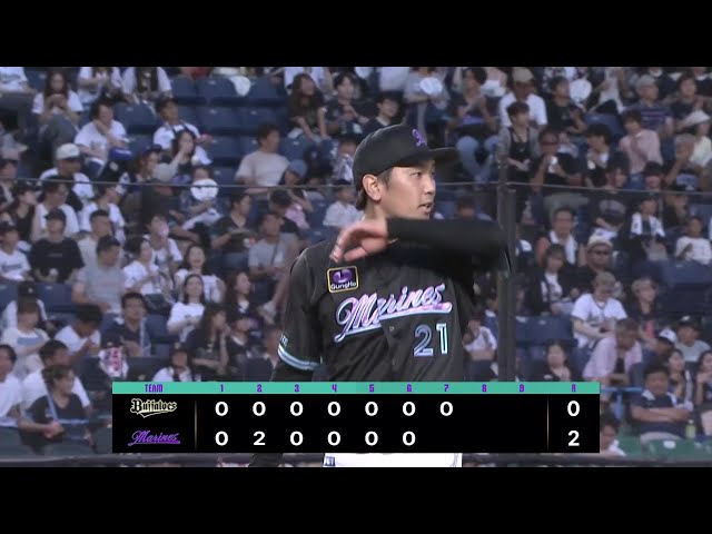 【7回表】6回途中までパーフェクトの快投!! マリーンズ・石川柊太 7回1安打無失点で4勝目を挙げる!! 2025年7月21日 千葉ロッテマリーンズ 対 オリックス・バファローズ