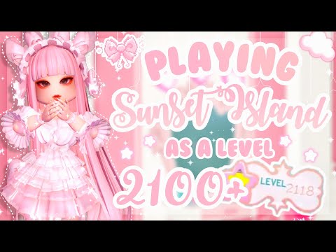 Playing Sunset Island as a LEVEL 2100+! 🌷✨ | Royale High Roblox