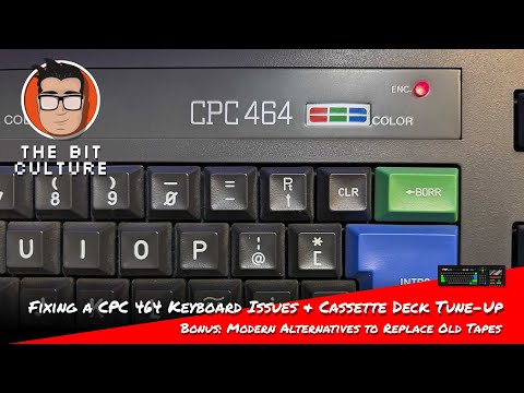 Repairing an Amstrad CPC 464 – Keyboard Issues Caused by the Sound Chip & Cassette Deck Tune-Up