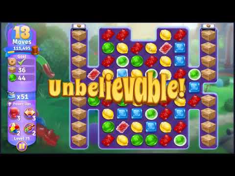 Wonka's World of Candy Level 75 - NO BOOSTERS + FULL STORY 🍫 | SKILLGAMING ✔️