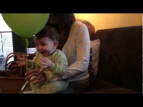 Kaden giggles with his auntie Sylvia