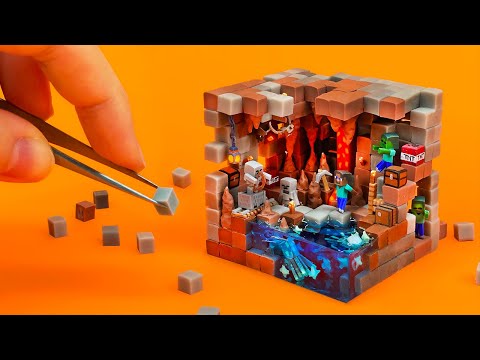 Making Tiny Minecraft World - Dripstone Cave (+Glow Squids!) 1.17