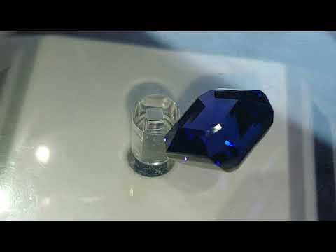 34.86 Carat-Beautiful D Block Blue Tanzanite Loose Gemstone Octagon Shape Tanzanite For Ring Size