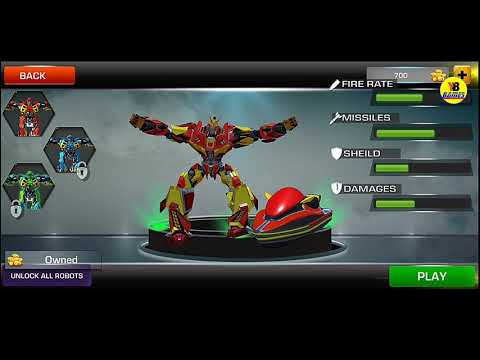 Flying Jet Ski Rescue Robot: Robot Transforming Games - Android Gameplay FullHD