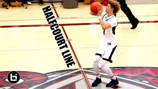 LaMelo Ball Crazy Halfcourt Shot! POINTS at The Line Then PULLS UP From It! LOL Stephen Curry Who!?