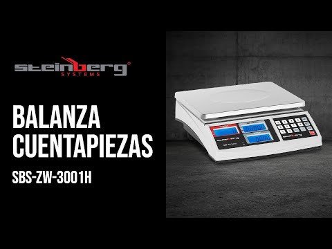 vídeo - Balanza cuentapiezas - 30 kg / 1 g - 21 x 27 cm - 3 LCD