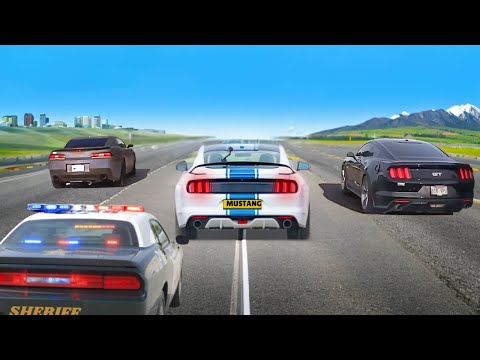 Craziest Police Chases of American Muscle Cars Caught on Dashcam #2