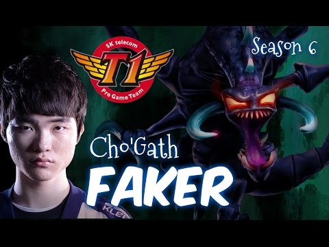 SKT T1 Faker CHO'GATH Mid vs Gangplank - Patch 6.1 KR | League of Legends