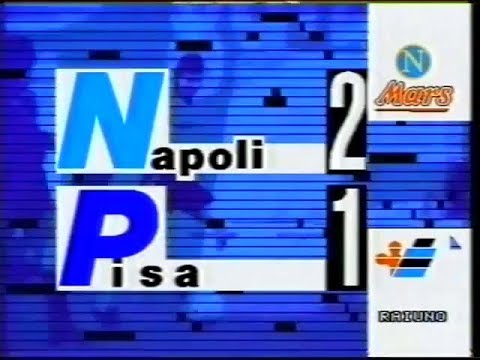 1990-91 (4a - 30-09-1990) Napoli-Pisa 2-1 [Maradona(R),Padovano,Careca] Servizio D.S.Rai1