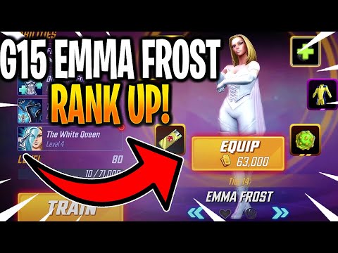 *NEW* G15 EMMA FROST RANK UP & GAMEPLAY! - MARVEL Strike Force - MSF
