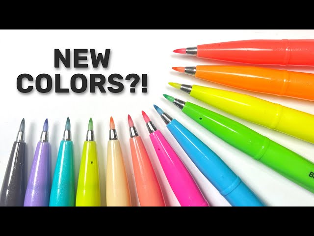 Vídeo relacionado con Pentel SES15C Brush Sign Pen Rotulador punta fibra flexible nuevos colores surtidos, 6 unidades