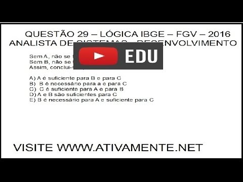 Questão  29  IBGE FGV 2016