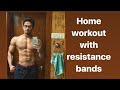 Home workout with resistance bands