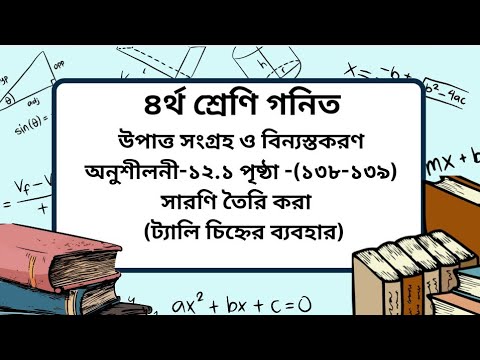 Class 4 math chapter-12.1 page-(138-139)। (সারণি তৈরি করা)।৪র্থ শ্রেণি গনিত পৃষ্ঠা-(১৩৮-১৩৯)