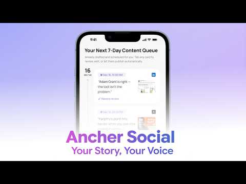 Ancher Social video preview