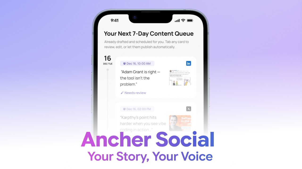 Ancher Social video preview