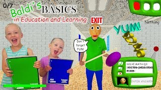 Baldi&#39;s Basics in Real Life!!! 7 Notebook Scavenger Hunt &amp; Scary Escape!