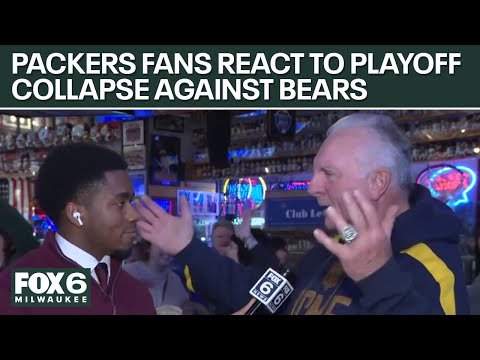 Packers fans react to playoff collapse against Bears | FOX6 News Milwaukee
