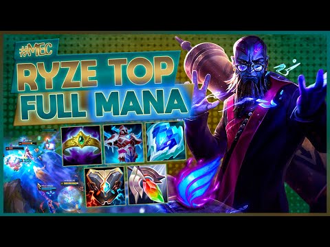 MEC | RYZE TOP SOMENTE COM ITENS QUE DÃO MANA | COMO CAUSAR 36K DE DANO COM APENAS 1 ITEM DE AP