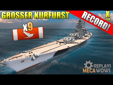 Grosser Kurfürst 9 Kills & 284k Damage | World of Warships Gameplay 4k