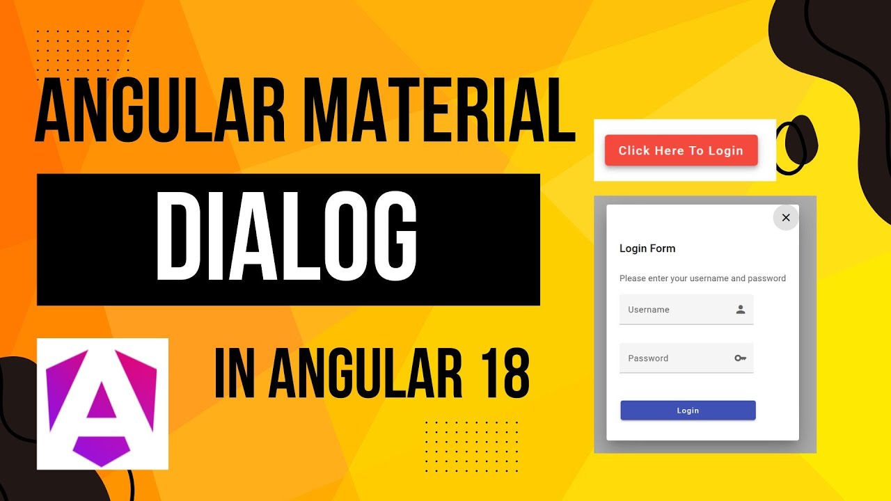 How to create Angular Material Dialog/Pop-up in Angular 18?