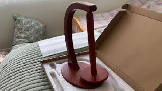 Wooden Yarn Holder for Crocheting, Upgrade Larger Size & Magnetic, Rotating Pendulum Yarn Ball Dispe