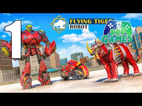 Flying Tiger Attack: Flying Bike Transformation Gameplay Walkthrough #1 (Android, IOS)