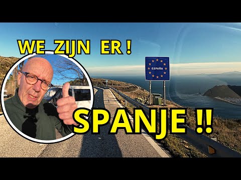 We're in Spain! Crossing the border on winding roads in my campervan. #wintering #spain