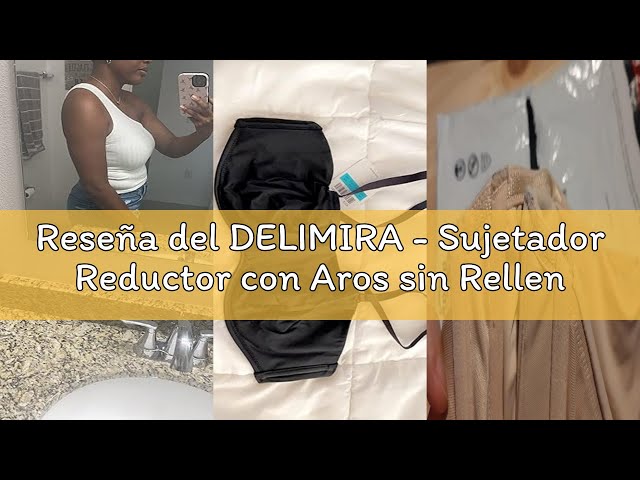 Vídeo relacionado con DELIMIRA - Sujetador Escote Tallas Grandes Cierre Delantero con Aros sin Relleno para Mujer Negro 105E